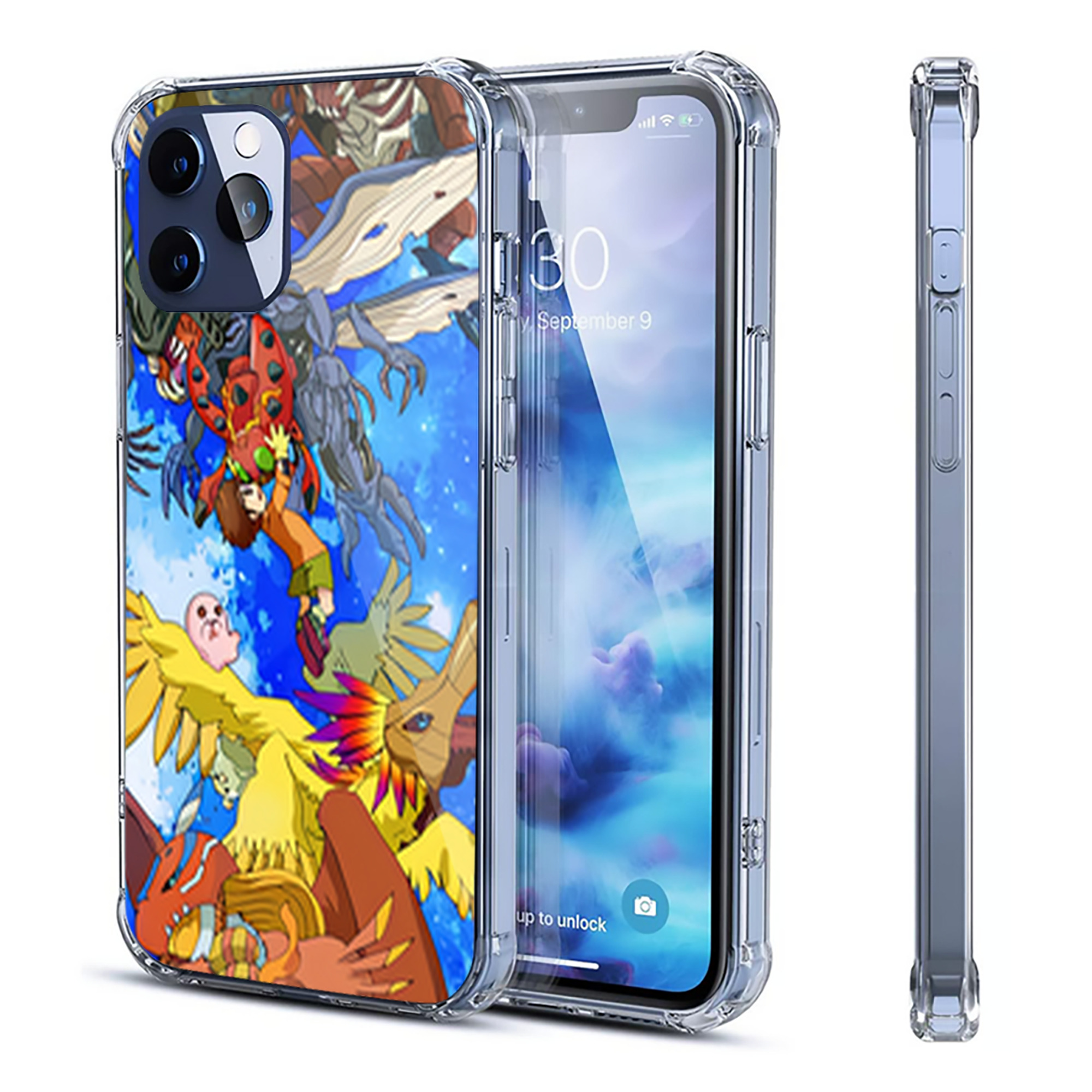 （画像用） Digimon デジタルモンスター/デジモン 【iPhone 12シリーズ対応】透明スマホケース（クリアソフトケース）